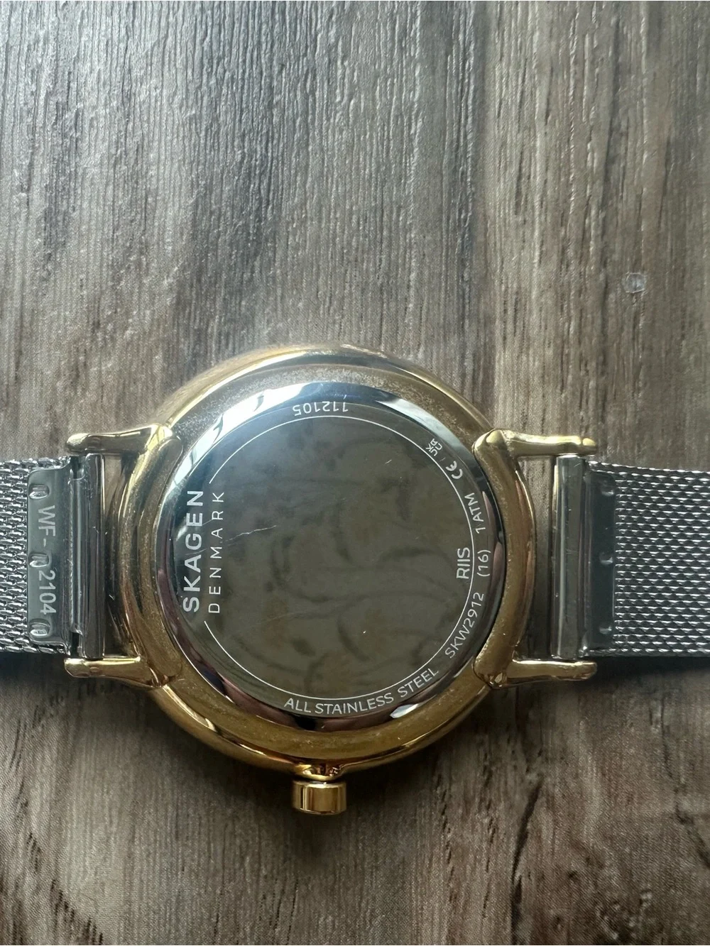 Skagen Silver Dial Watch with Silver Mesh Band